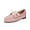 Pink, variant on Dlongli Women's Faux Suede Loafers Comfortable Closed Toe Lightweight Walking Slip on Bow Dress Shoes