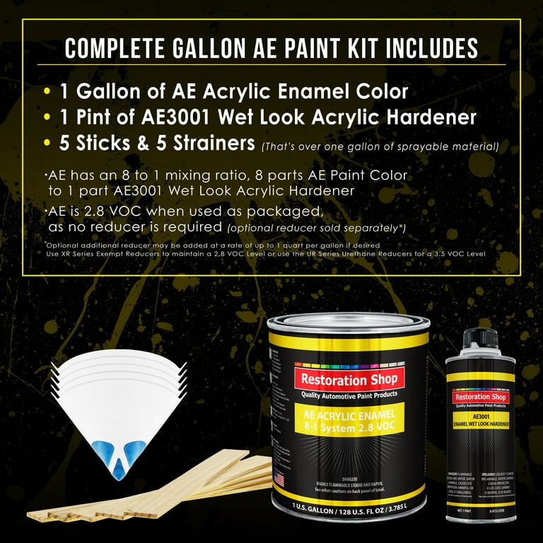 Atomic Orange Quart Kit Single Stage ACRYLIC ENAMEL Car Auto Paint Kit
