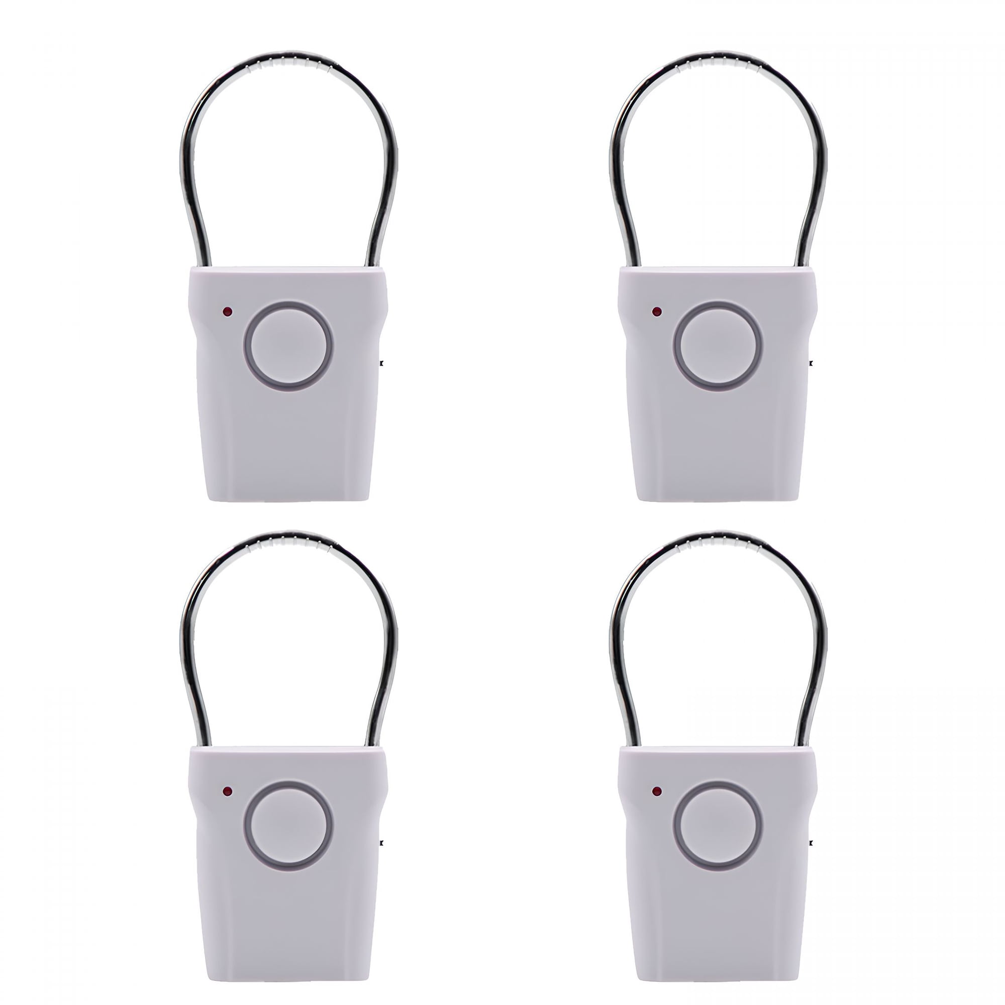 GJX 4 Pieces Door Handle Alarm 120dB Door Alarm for Home Security Door Entry Alarm Doorknob Sensing Alarm Window Burglar Alert for Home Security Kids Safety, Gray