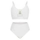 thumbnail image 3 of Conjunto de Bikini de Cintura Súper Alta para Mujeres con Cuello en V con Textura Ruched 2025 Traje de Baño de Playa de Verano, 3 of 7