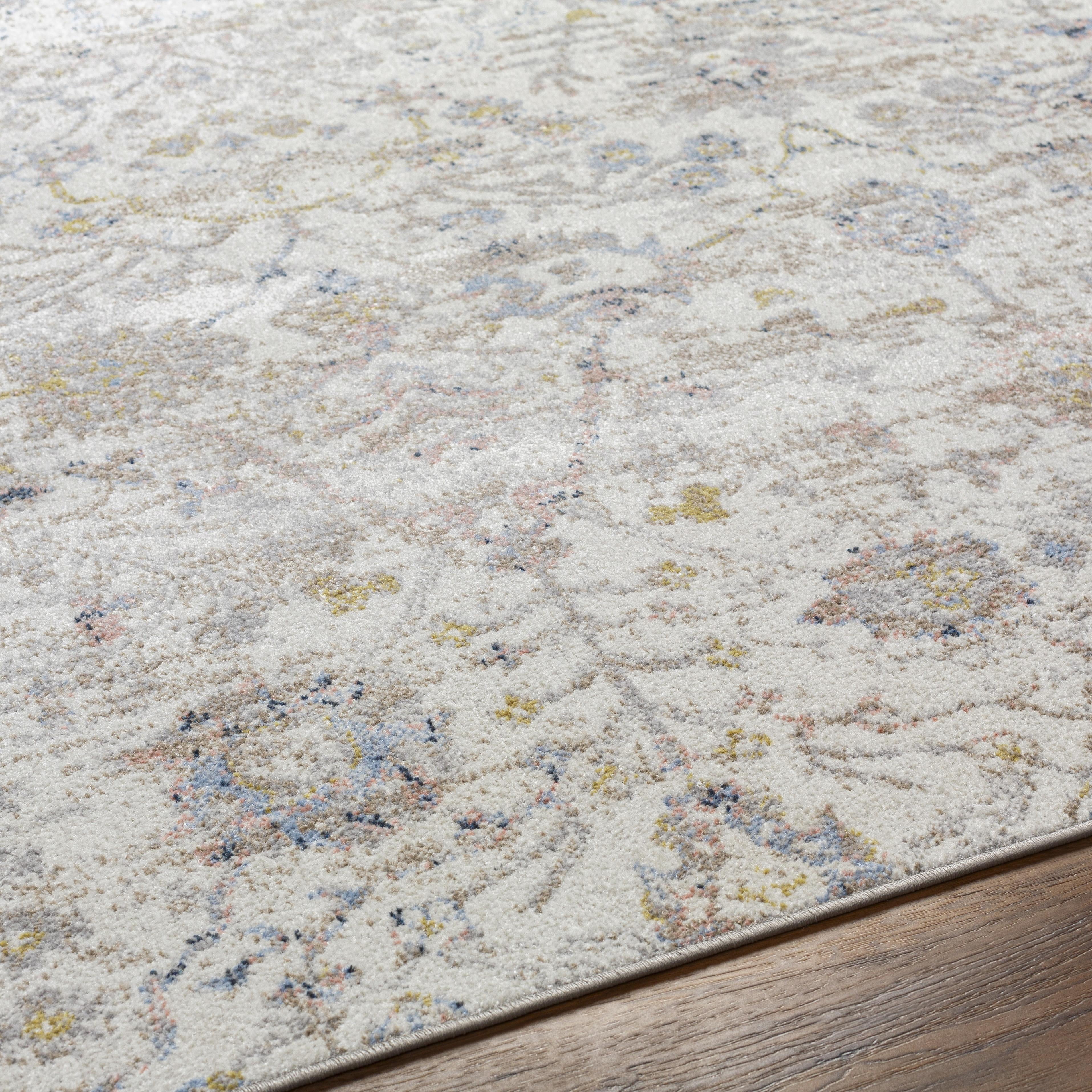 Mainstays Machine Woven Pastel Pastel Print Area Rugs, 5'3"x 7'