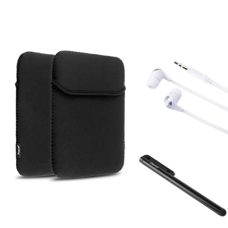 Insten 3 Item Accessory Bundle Combo for Apple iPad 2 3 4 iPad Air 2019 Soft Sleeve Pouch Case