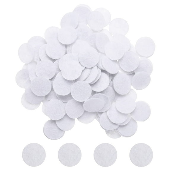 Uxcell 500pcs Round Felt Circles, 25mm 3/8 Pre Cut Felt Craft Pads Non-Woven Mini Felt Fabric Circles for DIY Projects, White