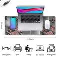 thumbnail image 5 of Long Mouse Pads for Desk,Pioneer Flower Floral Print Pattern Desk Mats on Top Of Desks, Desk Mouse Pad Extra Large with 3mm Non-Slip Base and Stitched Edge for Gaming,Office,Work,Home 31.5"x11.8", 5 of 6