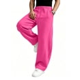 thumbnail image 4 of Baggy Sweatpants For Men Open Bottom Elastic Waist Wide Leg Jogging Pants Cozy Loose Fit Pockets Lounge Pants, 4 of 5