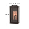 thumbnail image 3 of 2910OZ-LL Hinkley Lighting Sutcliffe - 1 Light Small Outdoor Wall Lantern in Traditional Style - 7 Inches Wide by 14 Inches High-Oil Rubbed Bronze, 3 of 3