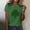 Green, variant on Women's St Patrick's Day Shirts Long Sleeve T-Shirts Crewneck Plaid Shamrock Tee Shirts Tops