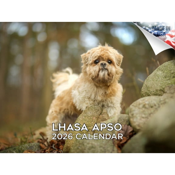 2025 2026 Lhasa Apso Calendar - Dog Breed Monthly Wall Calendar - 12 x 18 Open - Thick No-Bleed Paper - Giftable - Made in USA