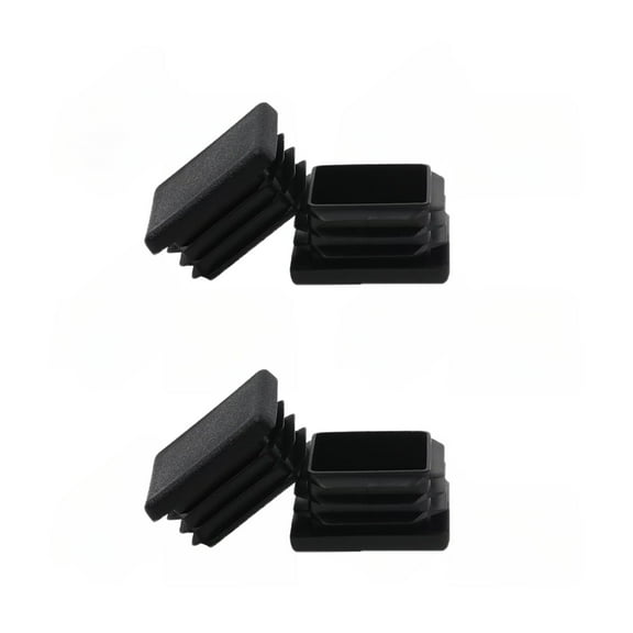 MODANU 4 Pack End Cap Square Tubing Plastic Plug, 2inch Tubing Post End Cap Suitable for Square TubeSquare Plastic Plug, Tubing Post End Cap(Black)