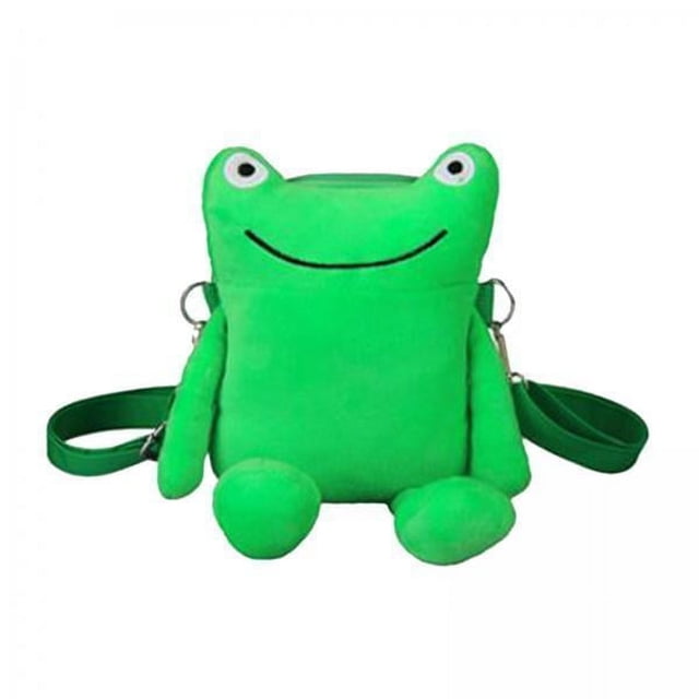 Bolso de hombro para mujer,Bolso de hombro para mujer Bolso cruzado con rana verde,Bolso de mano creativo de dibujos animados para mujer Bolso de viaje,Bolso de felpa para niña linda Mini