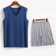 thumbnail image 2 of Conjunto Deportivo de los Hombres, Moda Casual de Color Sólido Cuello en V sin Mangas de Elasticidad Superior para el Desgaste Al Aire Libre, Traje Atlético de Humedad, 2 of 4