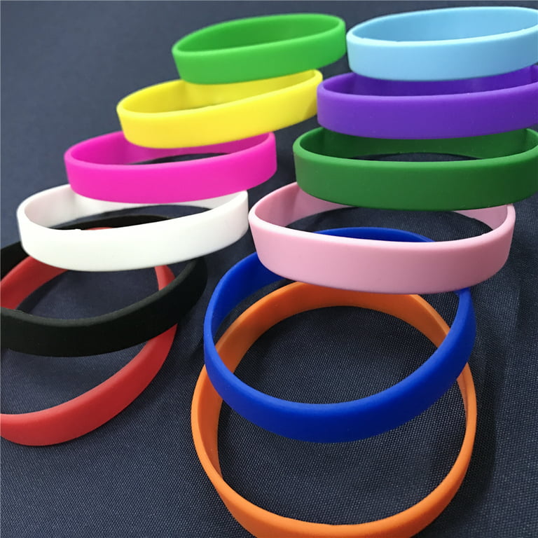  KALIONE 24 PCS Silicone Rubber Wristbands, Colored