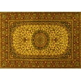 thumbnail image 1 of Ahgly Company Machine Washable Indoor Rectangle Medallion Yellow Traditional Area Rugs, 8' x 10', 1 of 4
