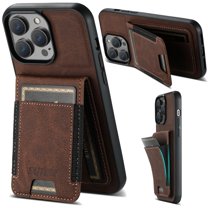 Decase iPhone 15 Pro Max Wallet Case with Card Holder,Back Flip Case for iPhone 15 Pro Max for Women Men Shockproof PU Leather Stylish Wallet Phone Shell for Apple 15 Pro Max - Brown