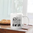 thumbnail image 2 of Awesome Rugby Decorative Mug, Rugby Is My Life Pottery Teacup, Unique Rugby Coffee Mug, Rugby White Ceramic Tea Mug, Rugby Mug Cup 11 Oz., 2 of 7