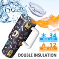 thumbnail image 5 of Colorful Halloween Icons Pattern Tumbler with Handle and Lid,40oz Double Wall Vacuum Insulated Tumbler,Cups Gift for Women and Men, 5 of 7