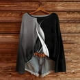 thumbnail image 3 of Uootdi Boho Tops for Women Gift Long Sleeve Tops for Women Vintage Floral Print Knit Sweaters Oversized Contrast Stitching Color, 3 of 3