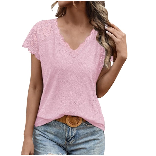 Shirts for Women Length Sleeve Tops Crew Neck Button Down T-Shirts Casual Basic Tee Loose Fit Blouses