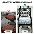 thumbnail image 5 of Outdoor Patio Cushion Covers 4 Pack Eucalyptus Leaves Patio Chair Cushion Covers with Ties and Zipper Berry Leaf Branch Teal Waterproof Outdoor Seat Cushion Covers for Patio Furniture 22"x20", 5 of 9