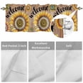 thumbnail image 5 of Spring Farm Blossom Sunflower Bee Valances for Windows,Rod Pocket Valance for Kitchen Bedroom Bathroom Living Room, Ethnic Flower Wood Grain Window Valance Curtain Farmhouse Short Curtains 42x18in, 5 of 9