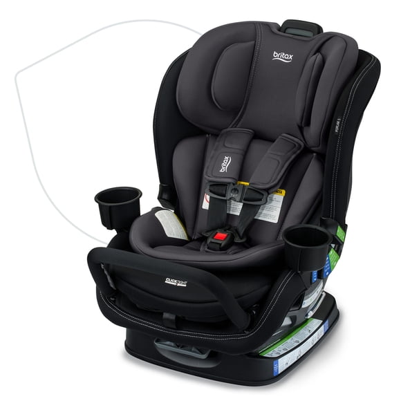 Britax Poplar S Asiento convertible para automóvil, asiento para automóvil 2 en 1 con diseño delgado de 17 pulgadas, tecnología ClickTight, Stone Onyx
