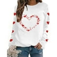 thumbnail image 4 of Vetsdori Valentine Sweatshirts for Women Pullover Tops Valentine's Days Gifts for Girlfriend, Crew Neck Womens Sweatshirts, 4 of 8