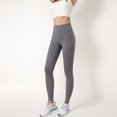 thumbnail image 2 of Women's Seamless High Waist Leggings with Compression Fit and Ultra-Smooth Second Skin Feel - Small, Gray, 2 of 6