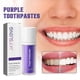 thumbnail image 3 of La pasta de dientes blanqueadora de dientes morada Jaysuing limpia las manchas de los dientes y el olor bucal y cuida las encías. Pasta de dientes blanqueadora, 3 of 5