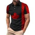 thumbnail image 1 of Camisas de Manga Larga para Hombres Casual Impreso Cuello Girado Abajo, Lado Dividido Botón Abajo Blusa para Al Aire Libre, Diario Y Primavera Verano, 1 of 5