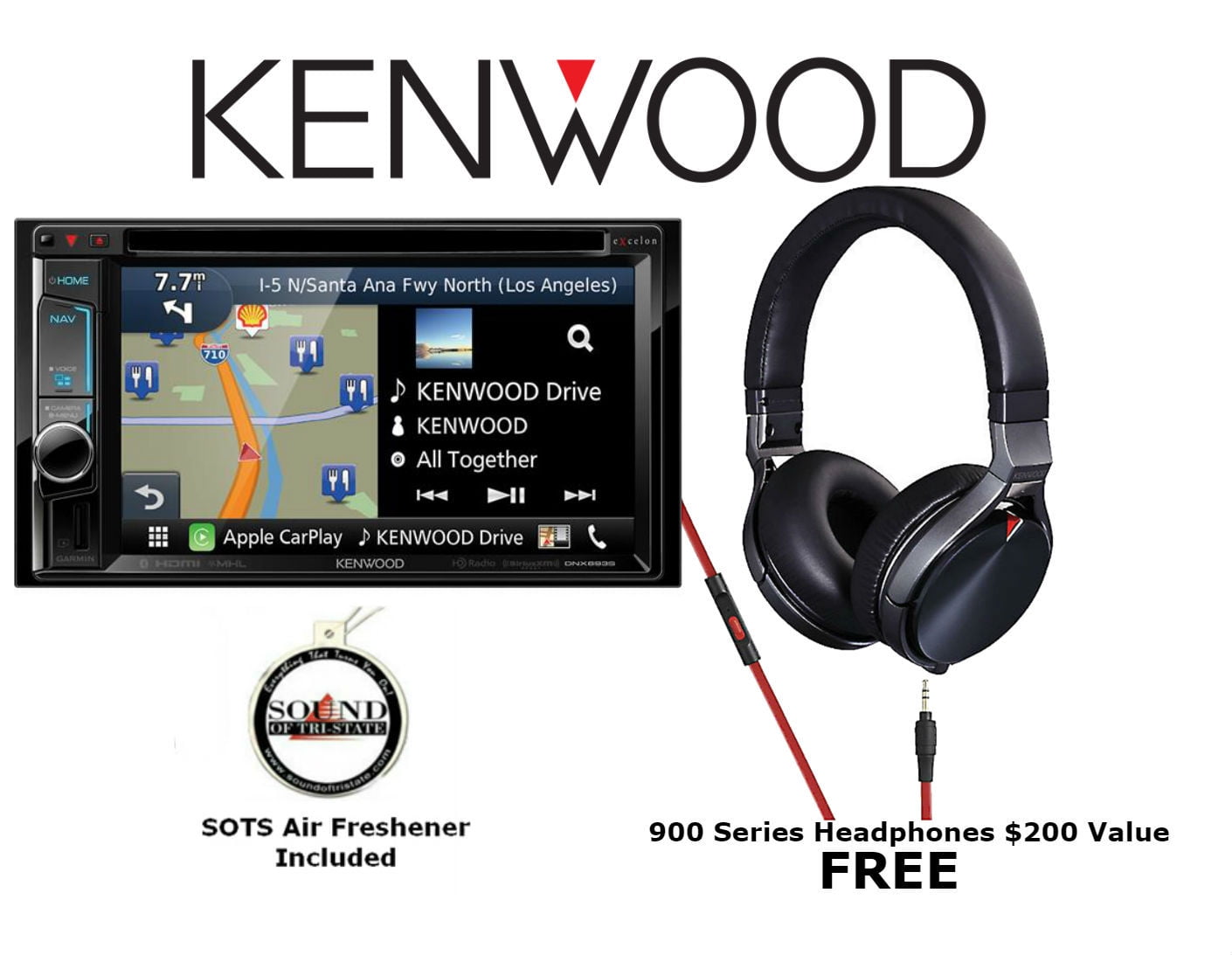 Kenwood Excelon Dnx693s W Kh Kr900 6 2 Wvga Double Din Navigation Dvd Receiver With Free