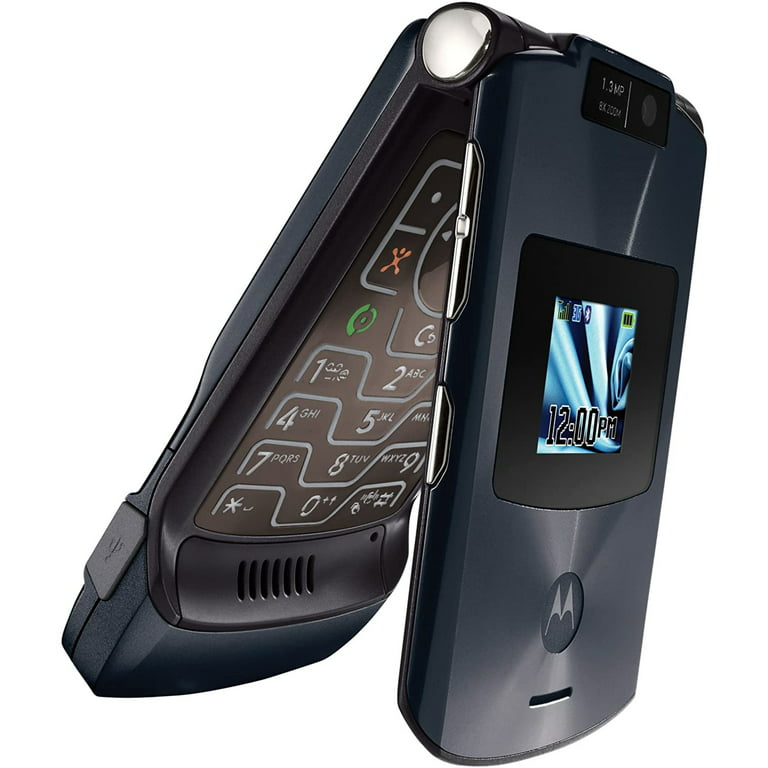 Motorola RAZR V3 Unlocked Flip Bluetooth GSM 850 /900 /1800 /1900 Mobile  Phone