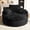 Black, variant on COPIAE 59" Oversized Round Corduroy Chaise Lounge Chair, Double-Layer Upholstered Cushion Sofa Bed with 2 Throw Pillows & Back Pillow for Living Room, No Assembly Required, Light Gray