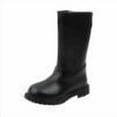 thumbnail image 3 of shqvo Knee High Boots for Girl Pu Leather Fashion Soft Sole Versatile Long Boots Side Zipper for Big Kids Fall Winter Leather Boots Girls Shoes 4-11Years, 3 of 6