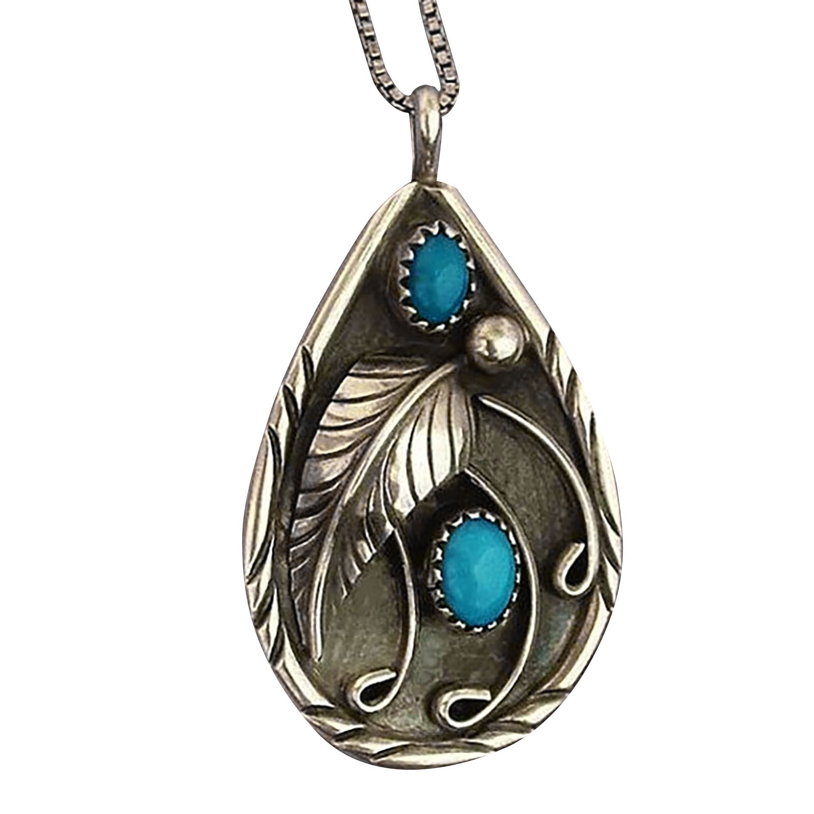 アクセサリー feather21&19chain with Turquoise ARTPIECE feather necklace native american gifts for men