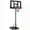 Black, variant on 44" Portable Basketball Hoop 4.4-10ft Height Adjustable Basketball Goal System with PC Backboard Material Outdoor,Dprodo Black