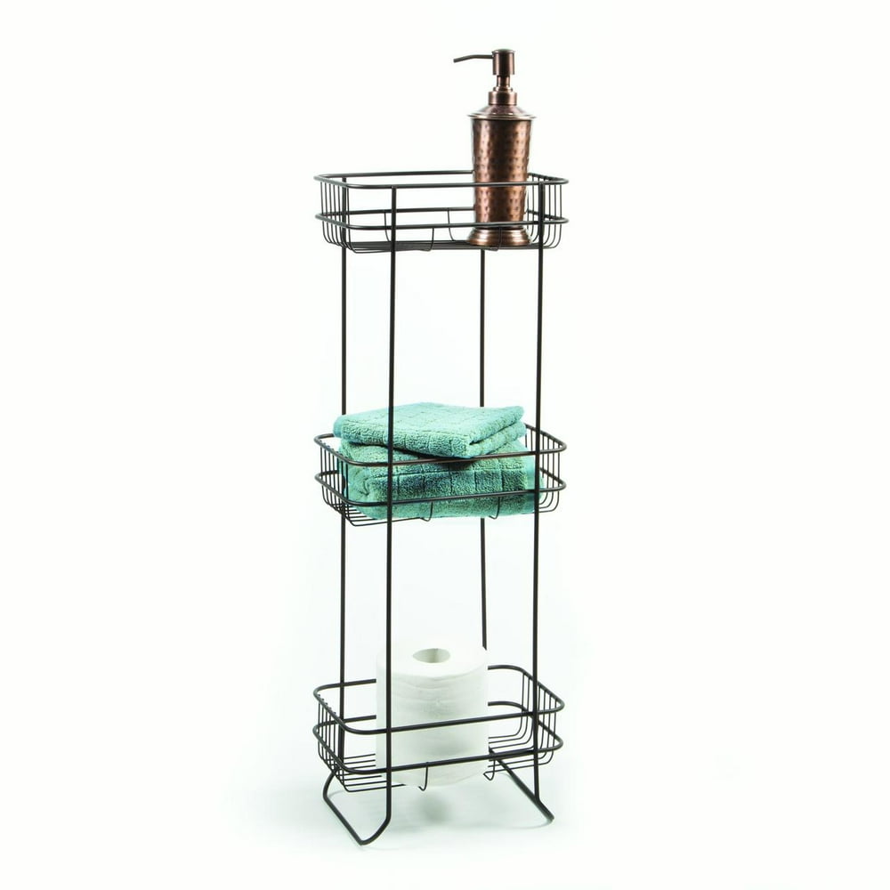 Bathroom Accessories Stand Open Wire Design With Three Big Shelves 26