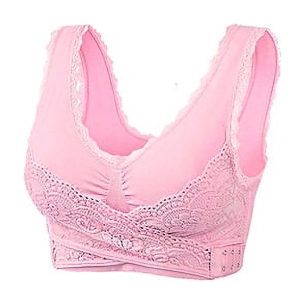 Sujetador deportivo push up de mujer con parte delantera ajustable y escote en V