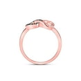 thumbnail image 4 of 10kt Rose Gold Womens Round Brown Diamond Double Heart Ring 1/20 Cttw, 4 of 4