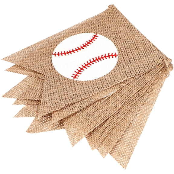 TITINICE 1Set Sports Theme Swallowtail Banner Made of Premium Linen for Party and Gathering Decorations