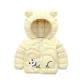 thumbnail image 2 of TAIAOJING Toddler Winter Coat Baby Girl Boy Boys Winter Windproof Cartoon Shine Bear Hooded Jacket Kids Warm Outerwear Coat 12-18 Months, 2 of 4