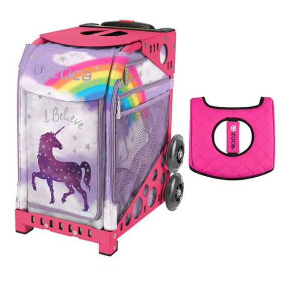 Zuca 18" Sport Bag - Unicorn 2 with Black/Pink Seat Cover (Pink Frame)