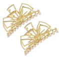 thumbnail image 1 of Dosaele 2 Pcs Accessoires Cheveux Dorés Pinces à Cheveux en Métal Perles Synthétiques, 1 of 8