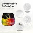 thumbnail image 4 of Gukieu Vibrant Color Splash Print Women's Sports Shorts with Drawstring Elastic Waistband for Running, Yoga, Fitness-Medium, 4 of 7