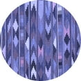 thumbnail image 1 of Ahgly Company Machine Washable Indoor Round Southwestern Blue Country Area Rugs, 5' Round, 1 of 4