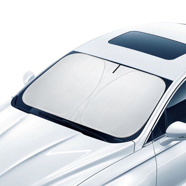 Visera protección UV plegable tela recubierta plata para Tesla Model 3 Y X S 16-24