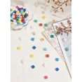thumbnail image 1 of 120Pcs 12 Colors Opaque Acrylic Slide Charms Square Mixed Color 5.2x5.2x2mm Hole: 0.8mm 10pcs/color, 1 of 3