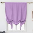 thumbnail image 3 of Nvzi Blackout Tie Up Curtain Thermal Insulated Window Adjustable Balloon Curtain Shade for Small Window Rod Pocket (46" x 63", Purple), 3 of 5