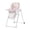 Pink, variant on Kinderkraft Yummy Adjustable Baby High Chair, Foldable Toddler Feeding Chair with Removable Tray, 6 Months to 3 Years, Pink