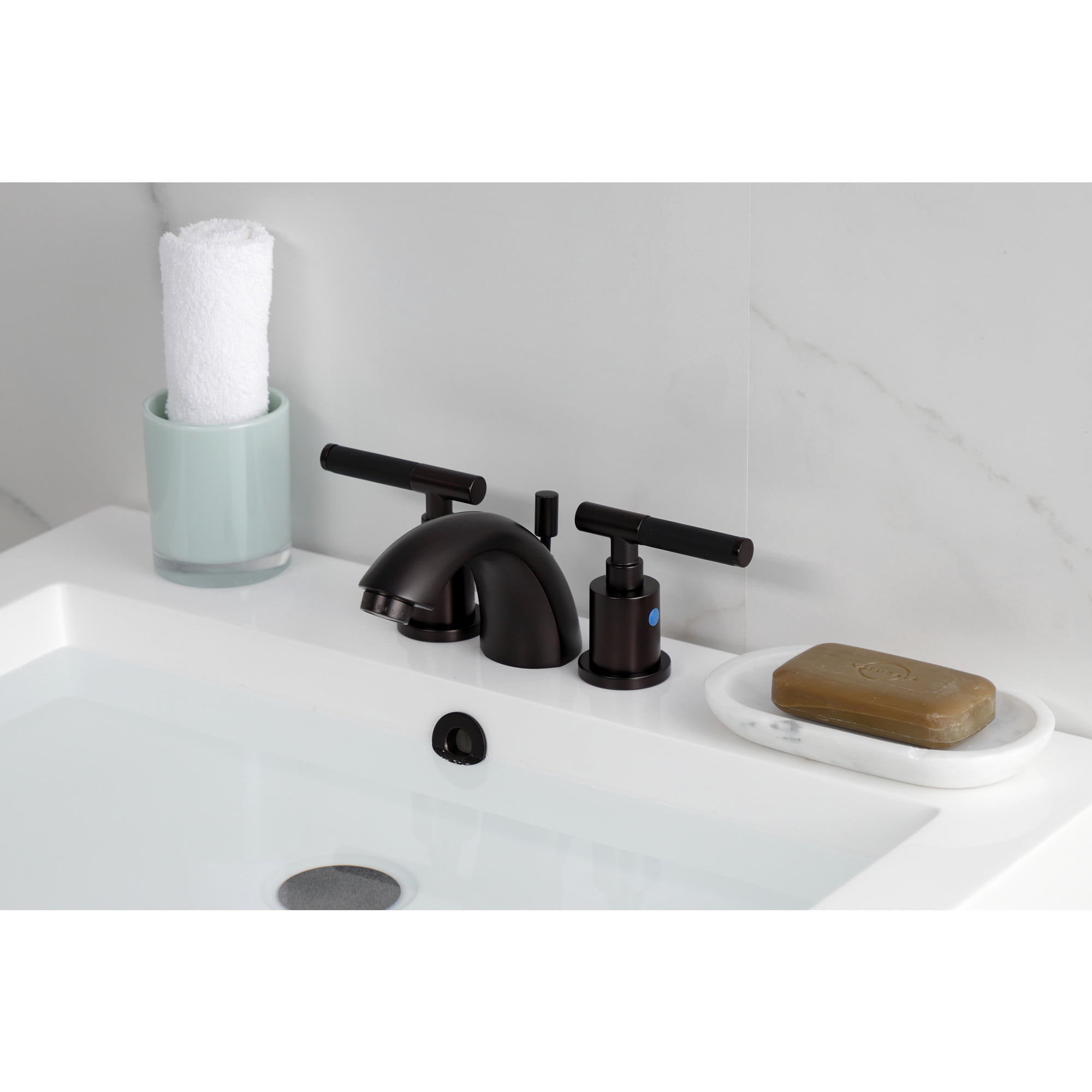 Kingston Brass KB8955CKL Kaiser Mini-Widespread Bathroom Faucet with Pop-Up Drain, Oil Rubbed Bronze
