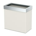 thumbnail image 4 of Gatco Elevate Stainless Steel 3.18 Gallon Rectangle Wastebasket Open Removable Lid, Matte Pearl/Chrome Lid, 4 of 5